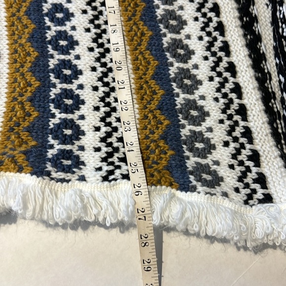 COCOGIO Made In Italy Open Front Wool Blend Woven Ruana Wrap Sweater O/S - Picture 11 of 13